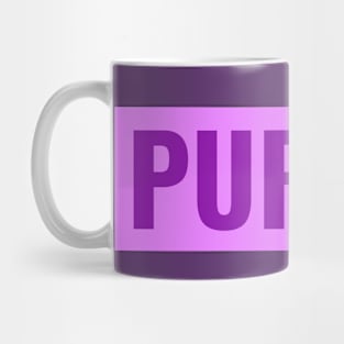 Purple text simple classic typography Mug